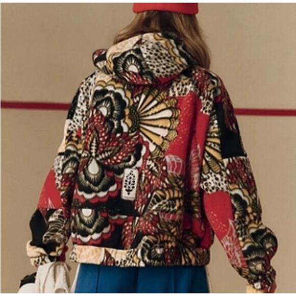 Free People Wild and Free Printed Fleece Pullover Jacket Wildflower Retro Print - Picture 4 of 8